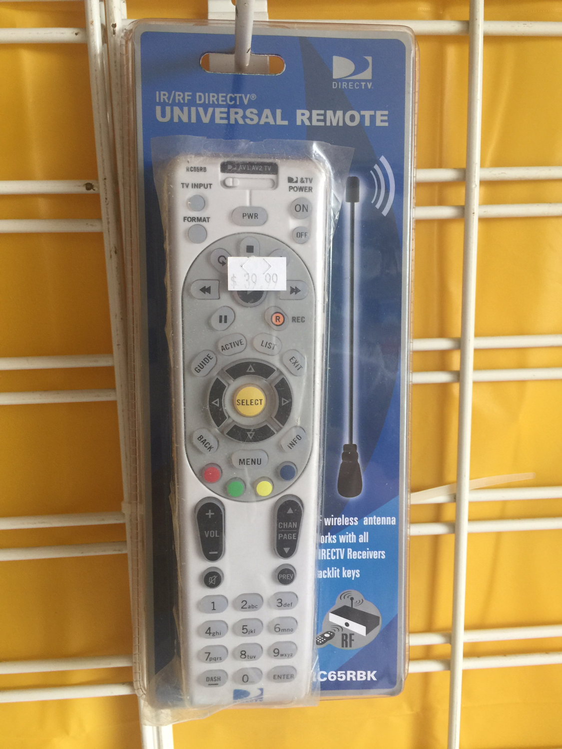 Direct TV universal IR/RF remote