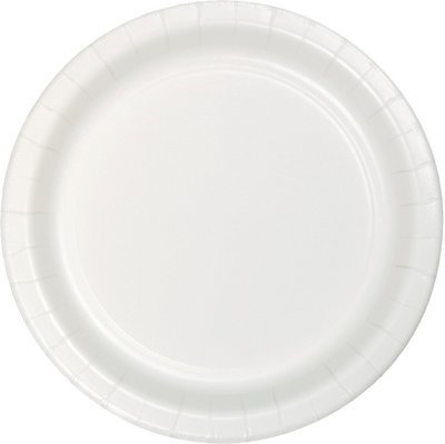 WHITE LUNCHEON PLATE