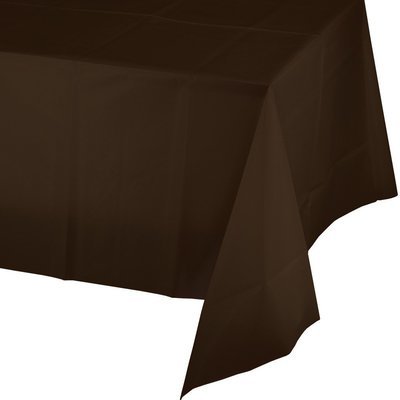 CHOCOLATE BROWN PLASTIC   TABLE COVER