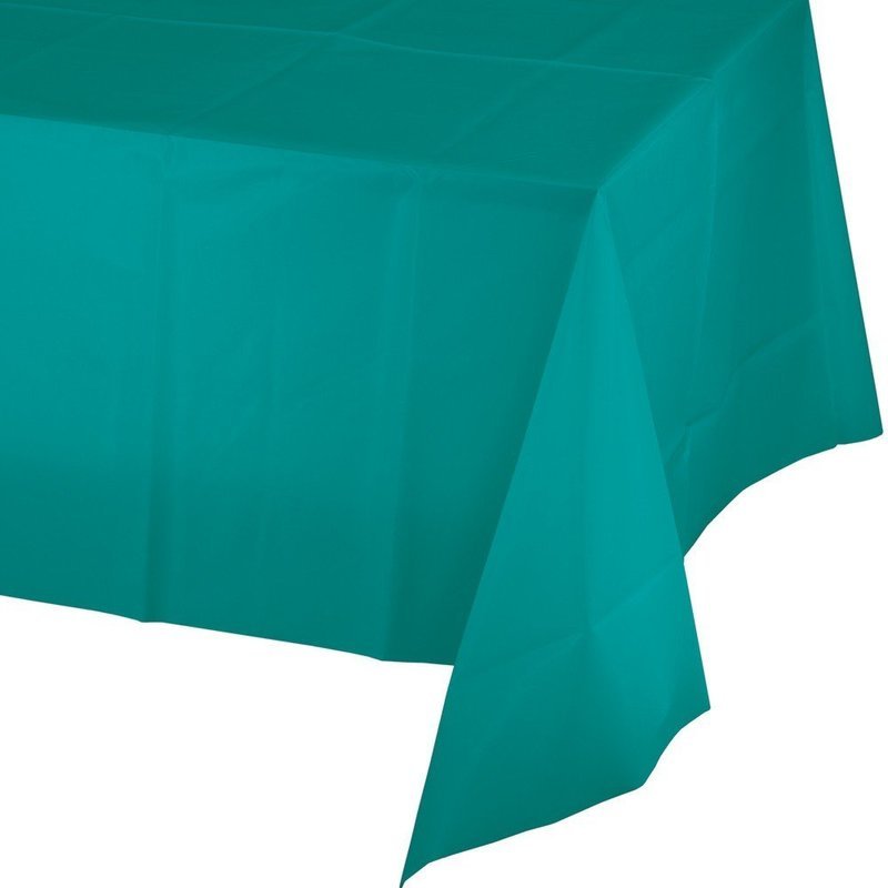 TROPICAL TEALPLASTIC TABLE COVER