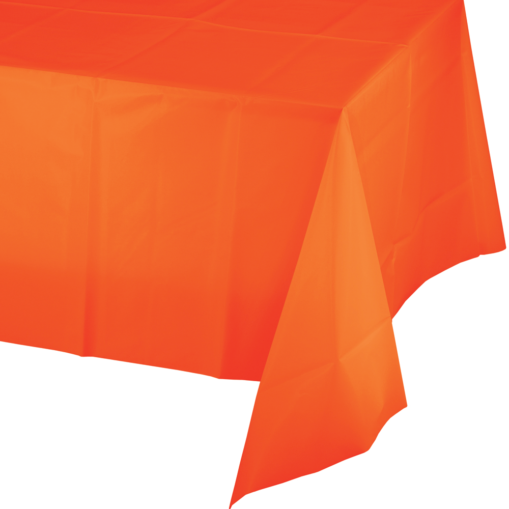 BitterSweet Orange Peach PLASTIC TABLE COVER