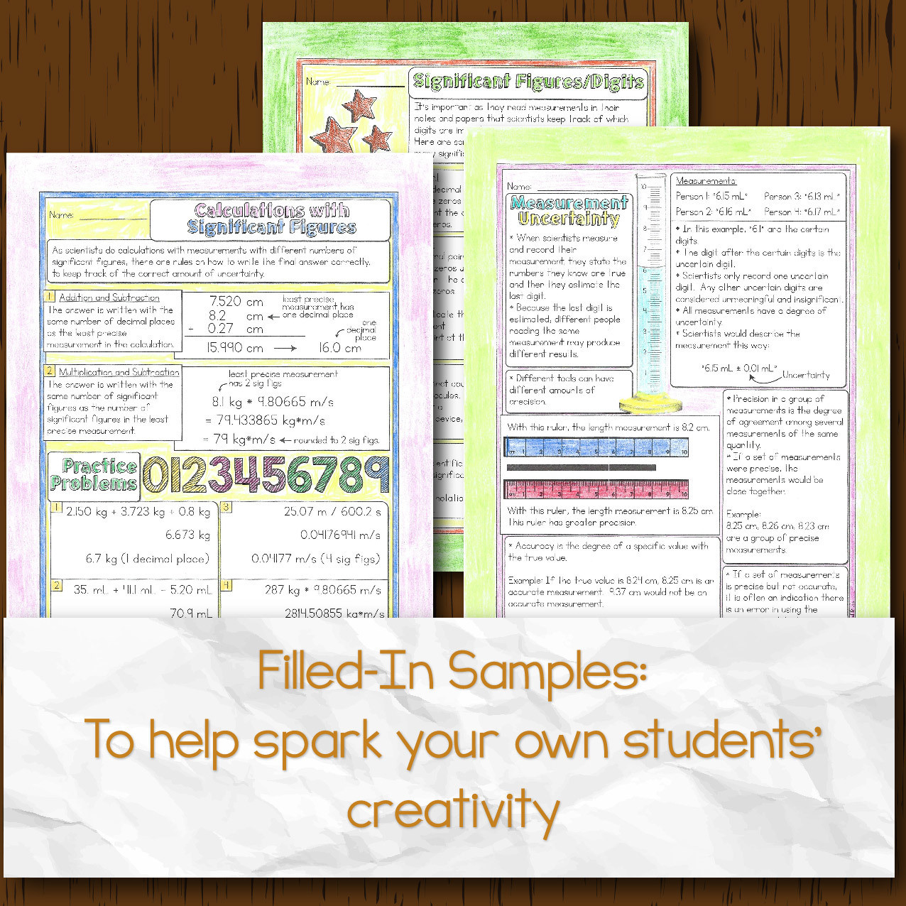 Significant Figures Doodle Diagrams For Calculations Using Significant Figures Worksheet