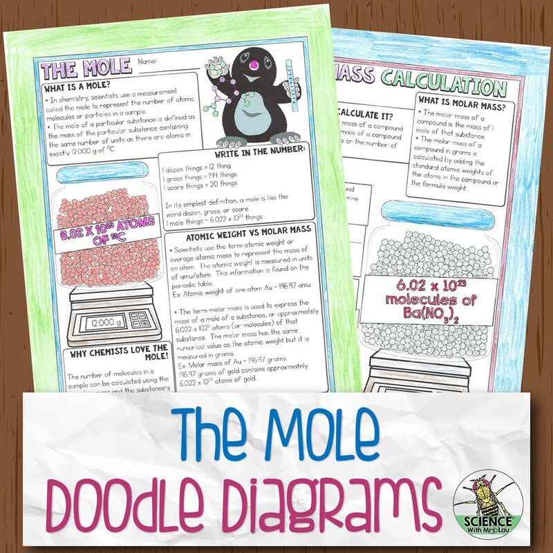 The Mole Chemistry Doodle Diagram Notes