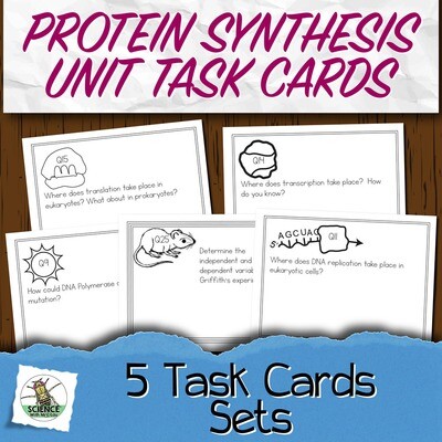 Unit 7: Protein Synthesis Task Cards