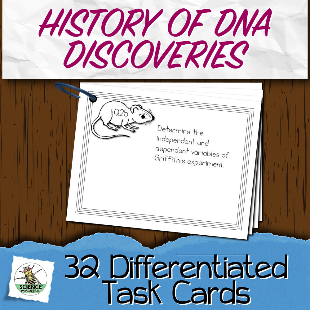 History of DNA Discoveries Task Cards