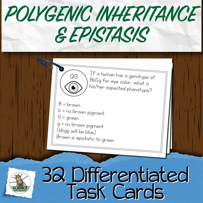 Polygenic Inheritance and Epistasis Task Cards