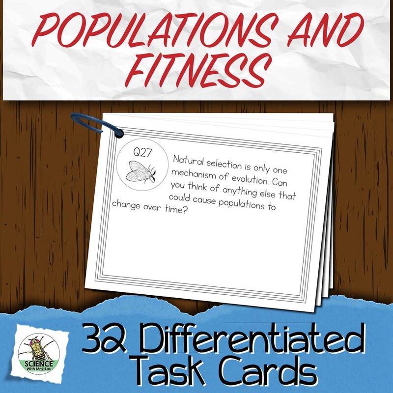 Populations and Fitness Task Cards