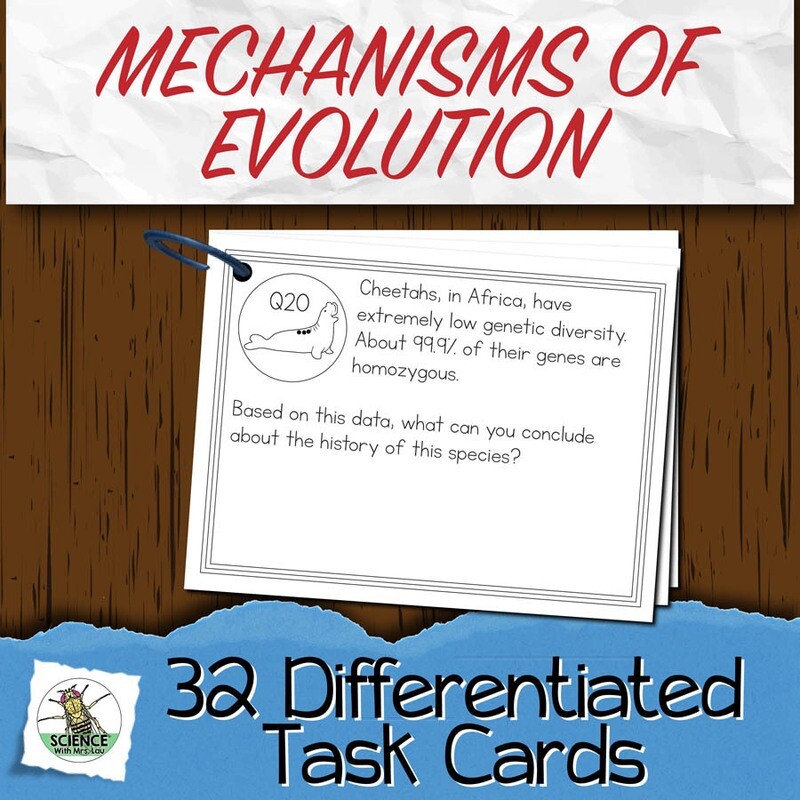 Mechanisms of Evolution Task Cards