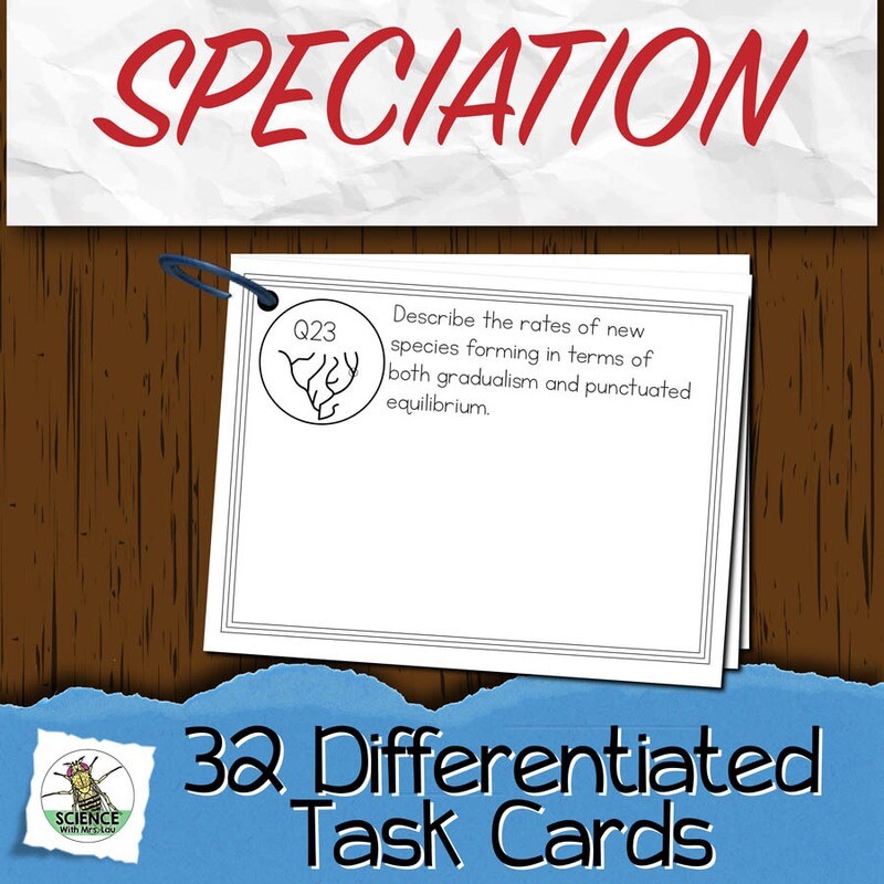 Speciation Task Cards