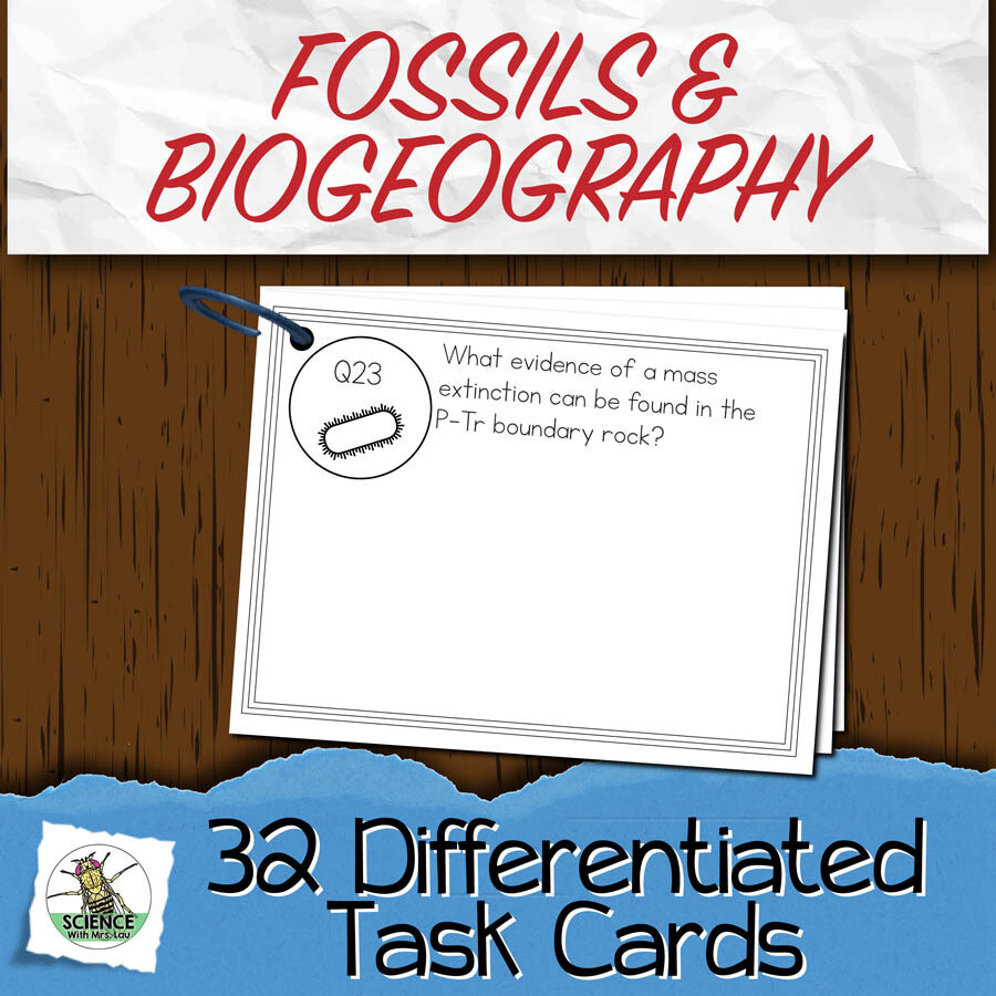 Fossils and Biogeography Task Cards