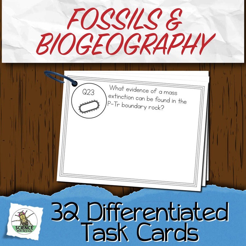 Fossils and Biogeography Task Cards