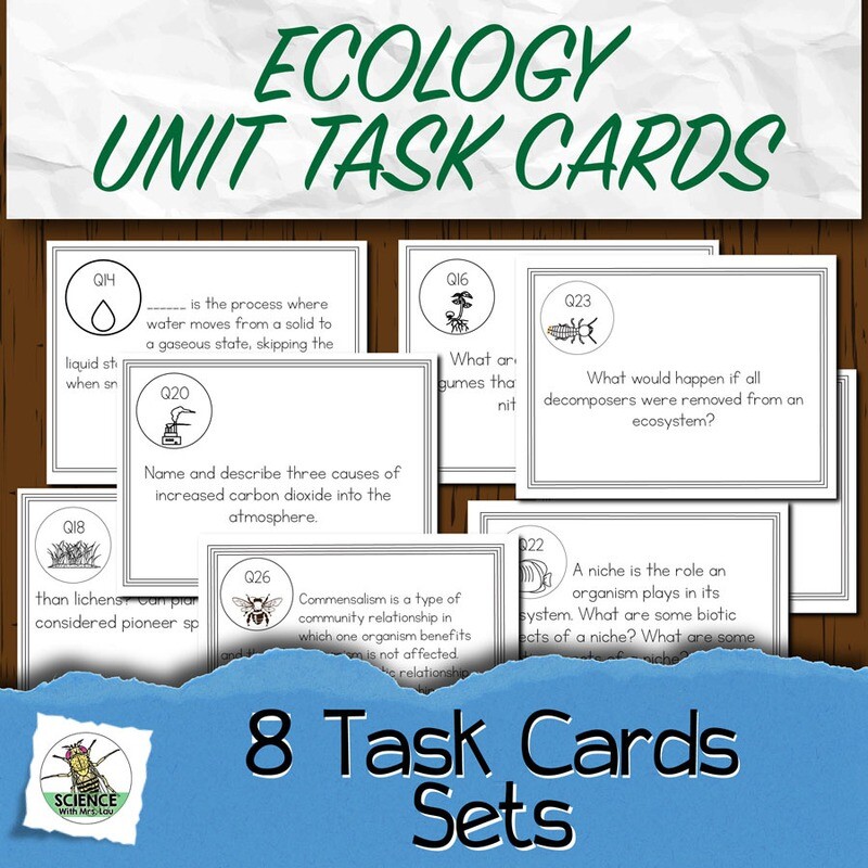 Ecology Task Card Unit