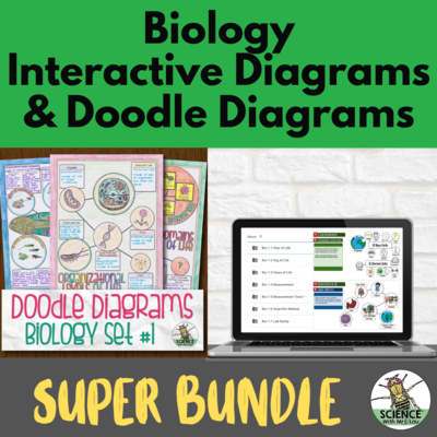 Biology Interactive Diagrams AND Biology Doodle Diagram Notes Super Bundle