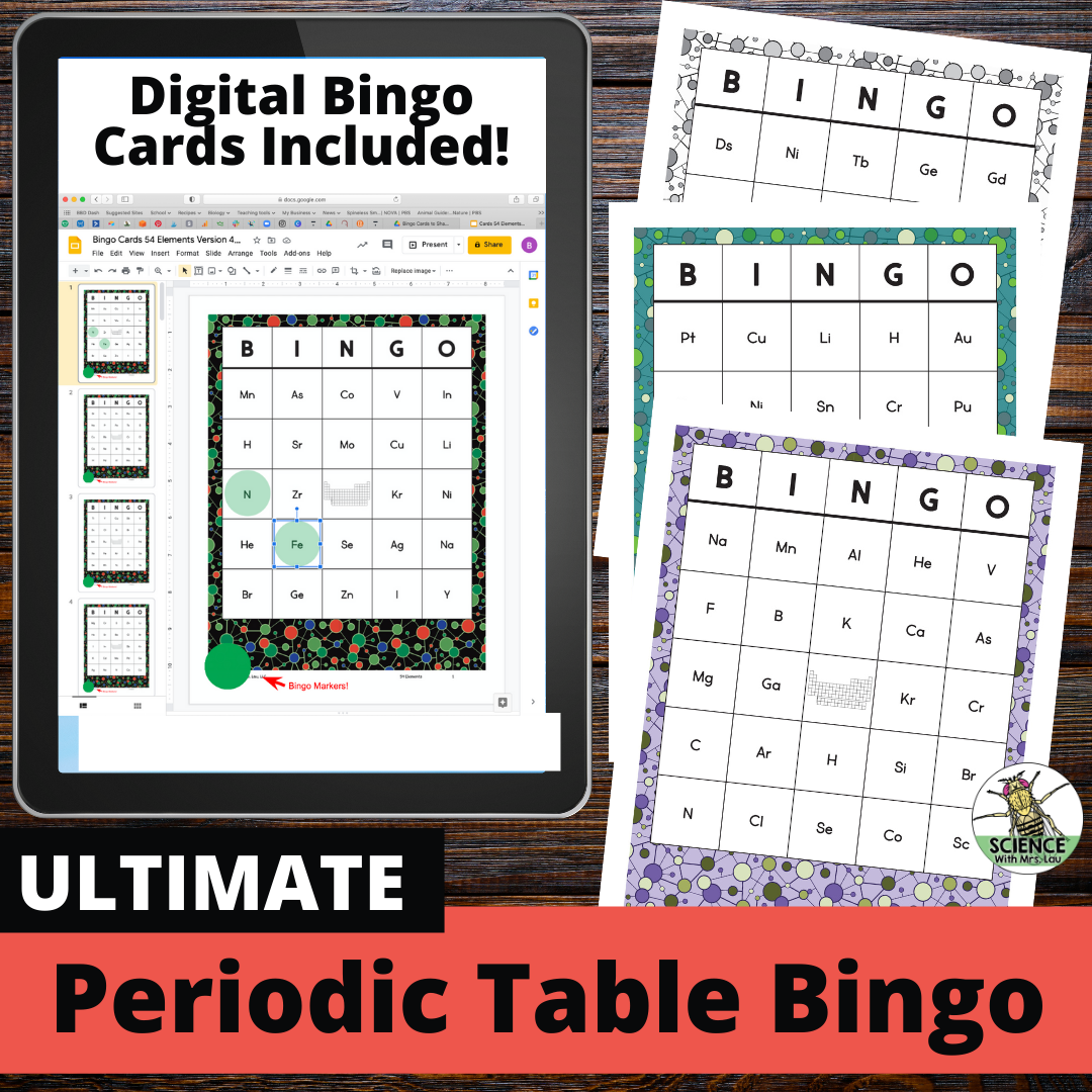 Ultimate Periodic Table Bingo Set