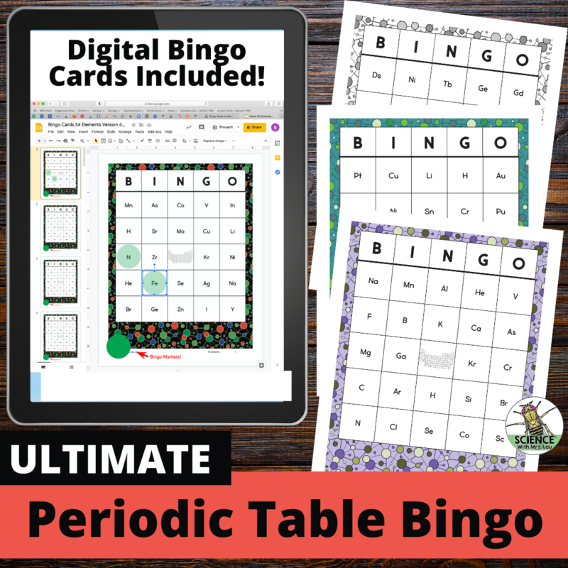 Ultimate Periodic Table Bingo Set