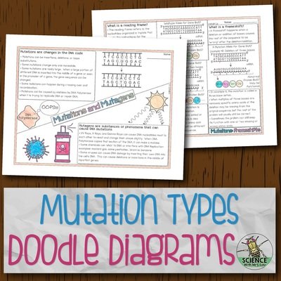 Mutation Types Doodle Diagrams