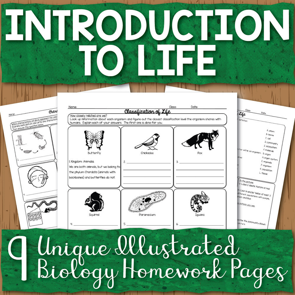 Introduction To Life Homework Unit Store Science And Math With Mrs Lau