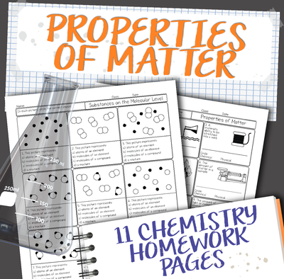 Chemistry Unit 2: Properties of Matter Homework Pages