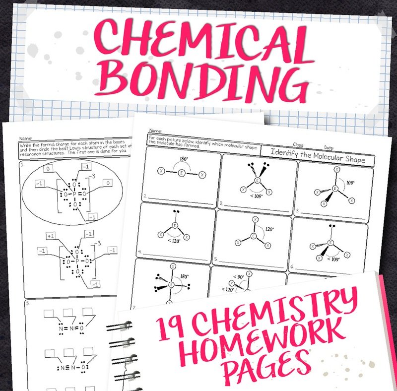 Chemistry Unit 7: Chemical Bonding Homework Pages