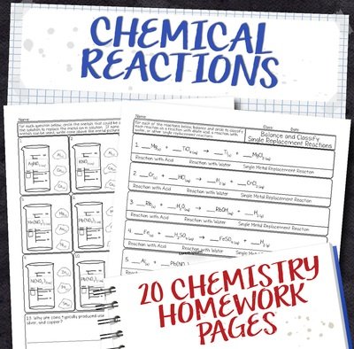 Chemistry Unit 8: Chemical Reactions Homework Pages