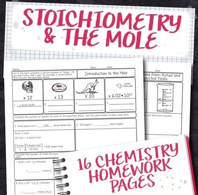 Chemistry Unit 9: Stoichiometry Homework Pages