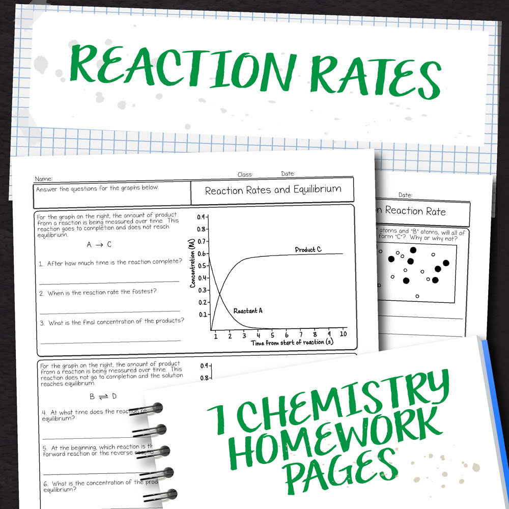 Chemistry Unit 14 Reaction Rates Homework Pages Store Science And Math With Mrs Lau