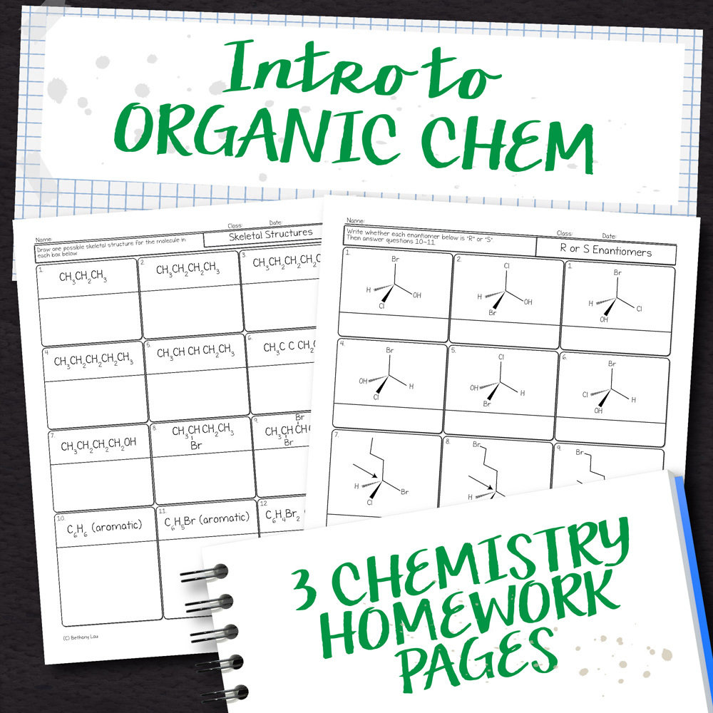 Chemistry Unit 17: Intro to Organic Chem Homework Pages