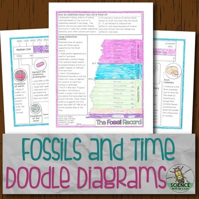 Fossil Record and Geologic Time Doodle Diagrams