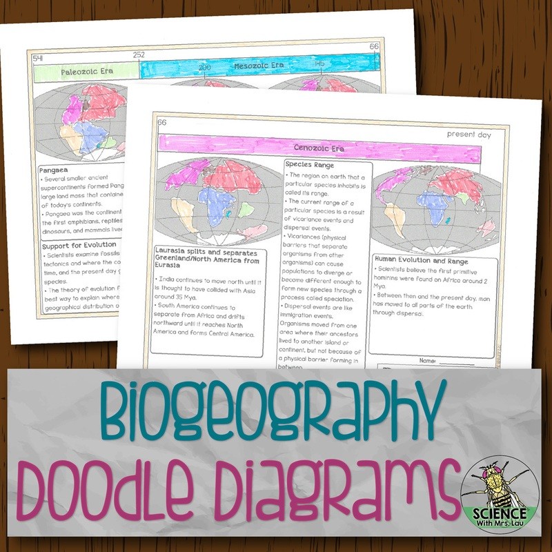 Biogeography and Supercontinents Doodle Diagrams