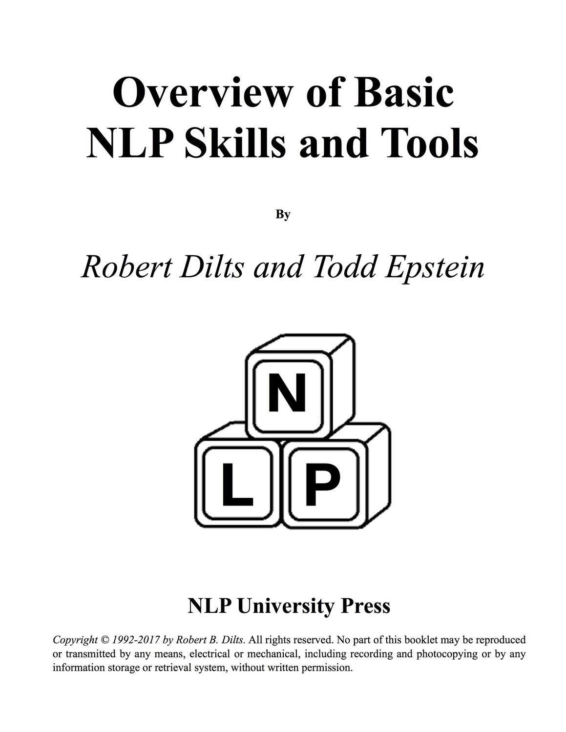 Overview of Basic NLP Skills and Tools [Booklet]