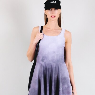 Women's A.M Grey Scoop Neck Tennis Dress Women's A.M Grey Scoop Neck Tennis Dress
