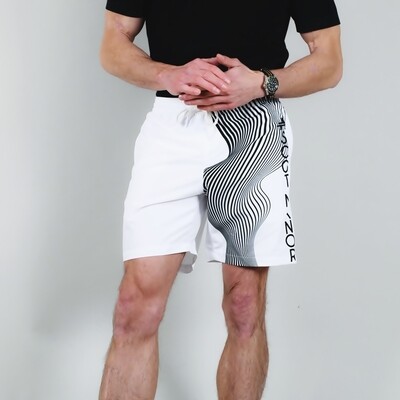 Men's A.M Grey Multi-Sport Shorts White Men's A.M Grey Multi-Sport Shorts White