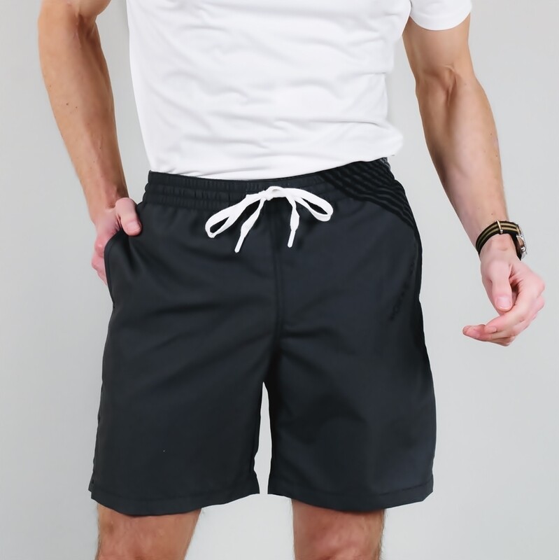 Men's A.M Grey Charcoal Multi-Sport Shorts Men's A.M Grey Charcoal Multi-Sport Shorts