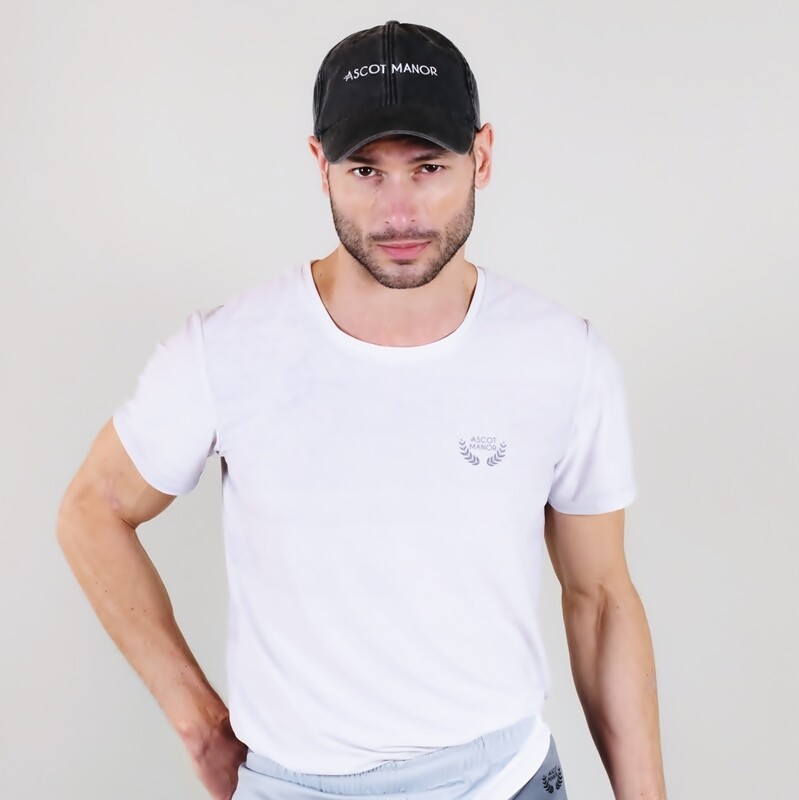 Men's A.M Grey Winter White MaxDri Tennis Shirt Men's A.M Grey Winter White MaxDri Tennis Shirt