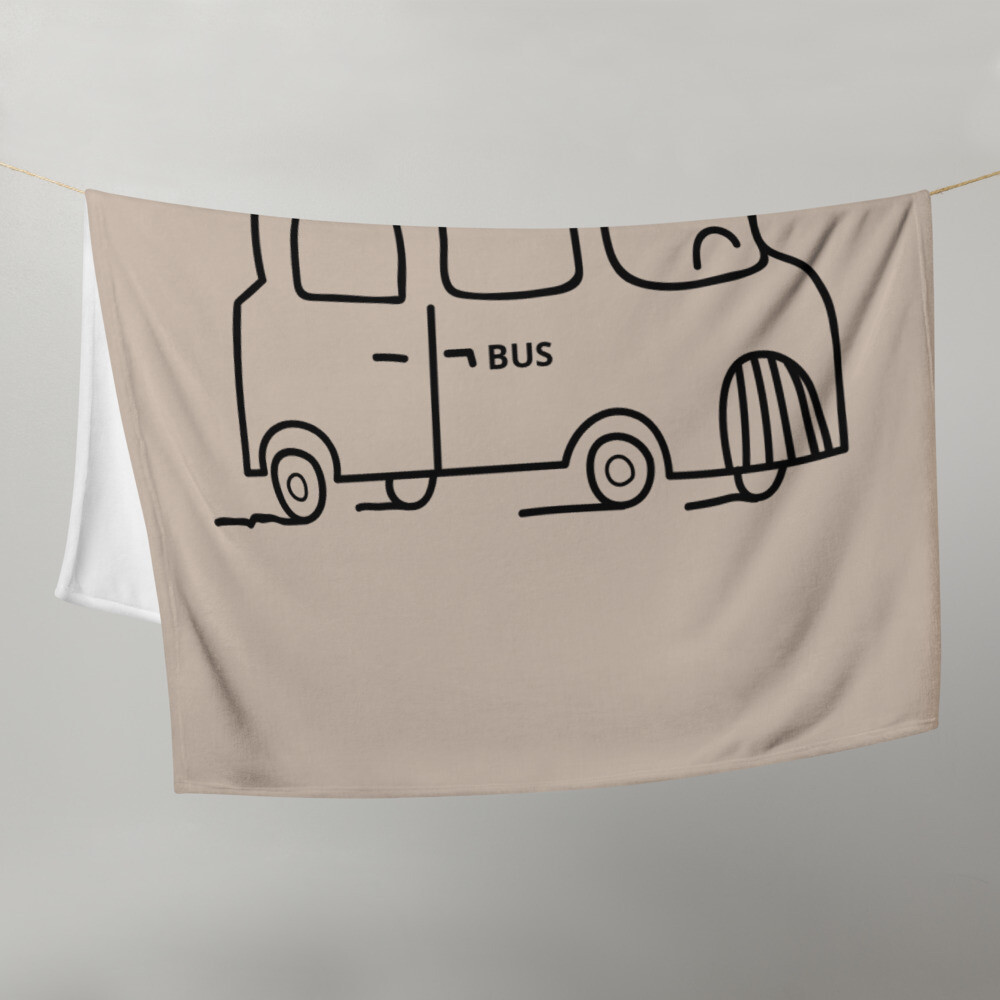 Tennis Academy Bus Throw Blanket