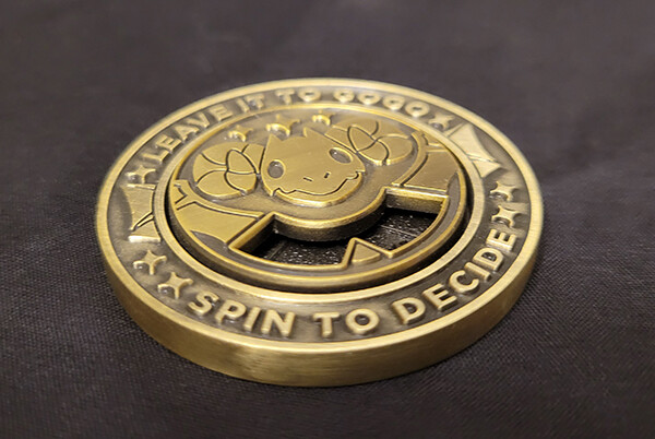 GoGo Spinner Coin, Type: Antique Bronze