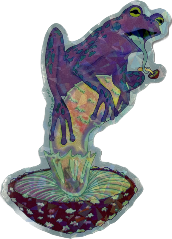 Mushroom frog sticker