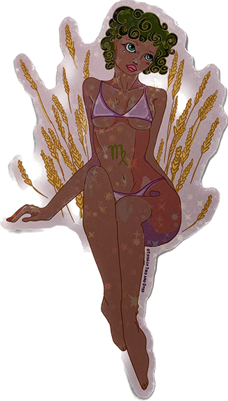 Virgo girl sticker