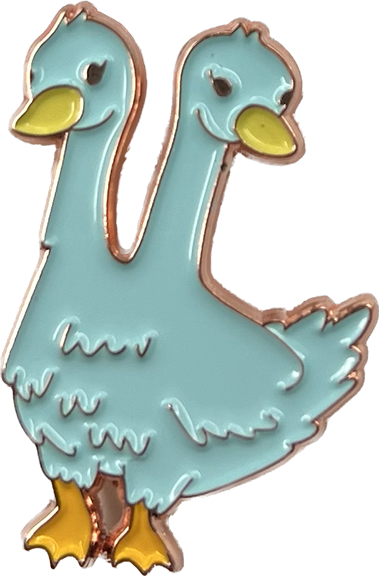 Two headed goose pin