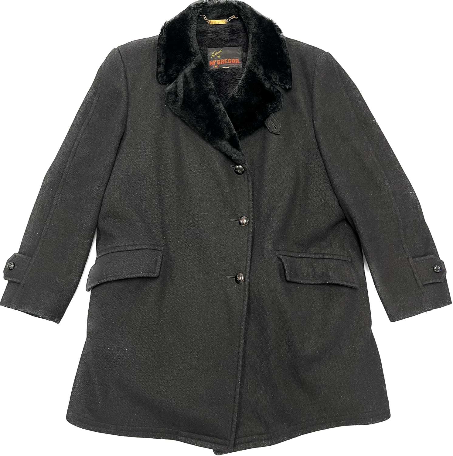 TAILORED BY MCGREGOR FUR LINED PEACOAT