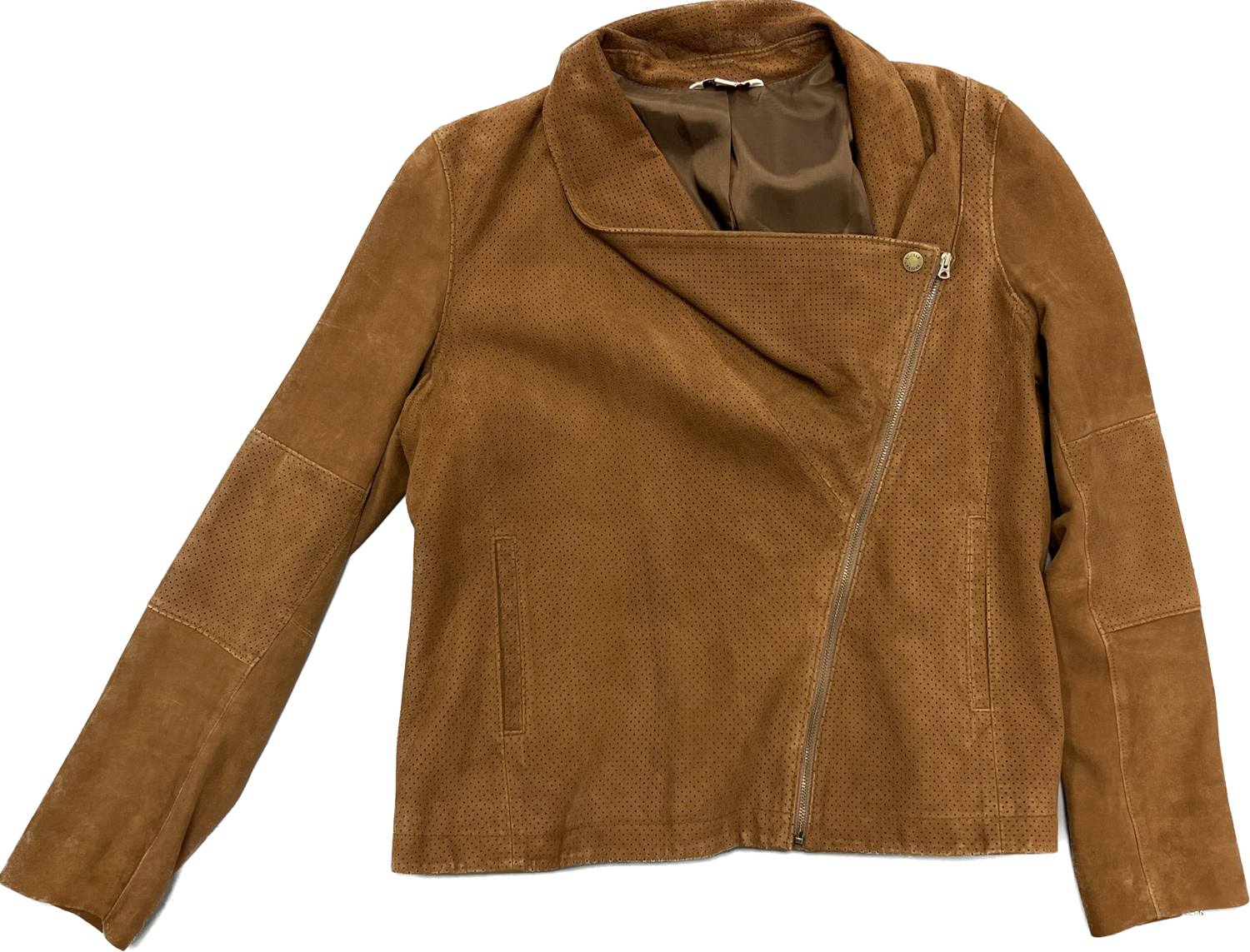 LL BEAN SIGNATURE SUEDE JACKET - BROWN