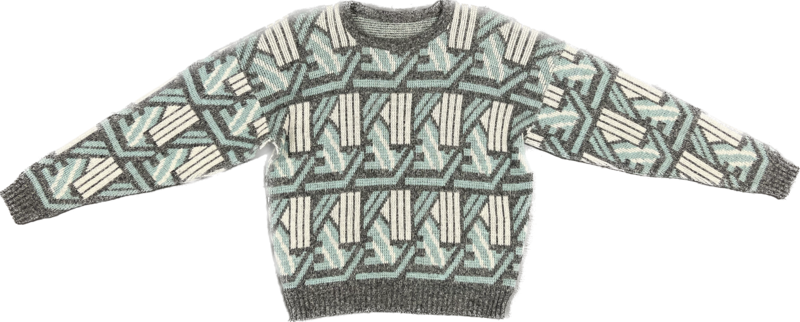 VINTAGE PATTERNED KNIT SWEATER