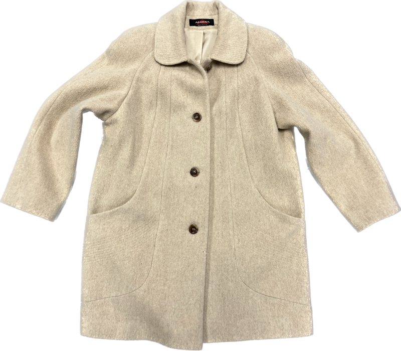 ALORNA CREAM  COLOR WOOL COAT