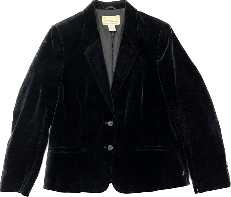TOWNHOUSE BLACK VELVET BLAZER