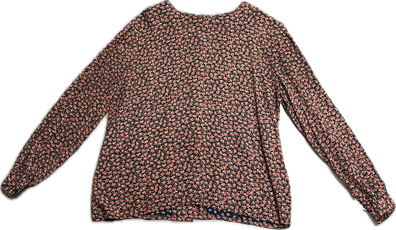TANNER SPORT ROSEBUD PATTERN LONG SLEEVE BLOUSE