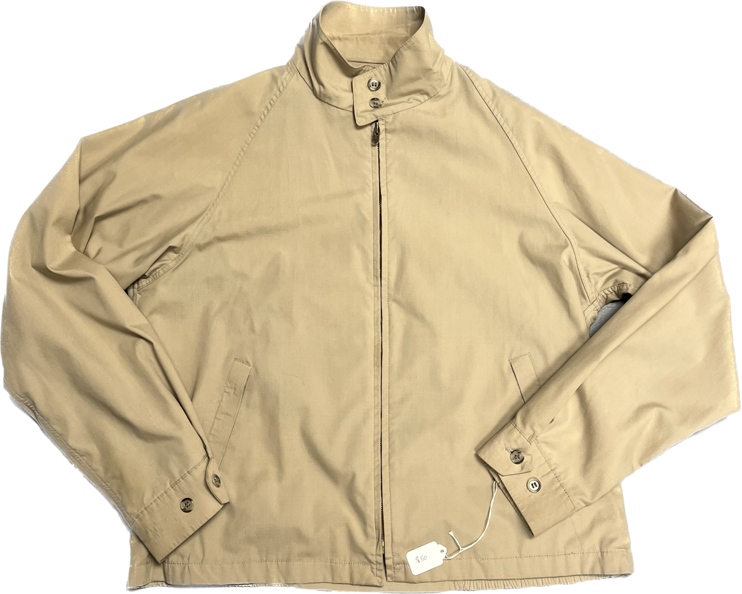 LONDON FOG WEATHER WEAR OF DISTINCTION KHAKI ZIP UP JACKET