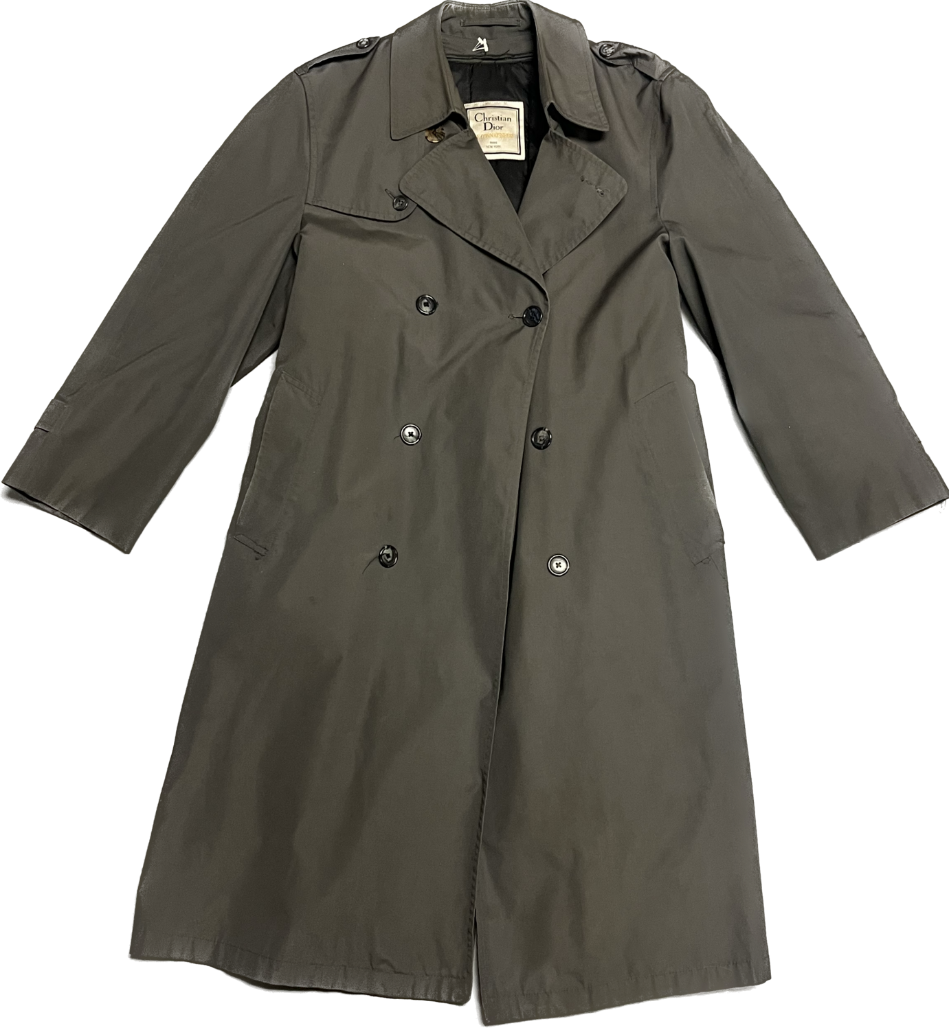 CHRISTIAN DIOR LE CONNAISSEUR GRAY BELTED COAT