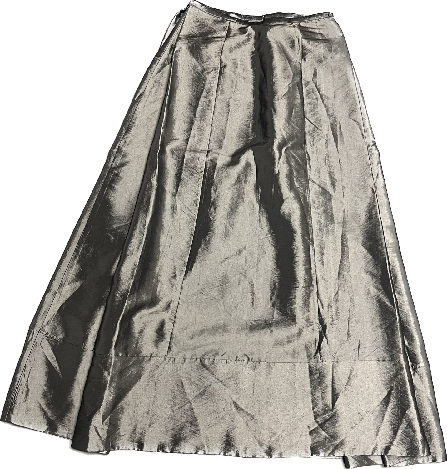 NEXT METALLIC SILVER MID LENGTH SKIRT
