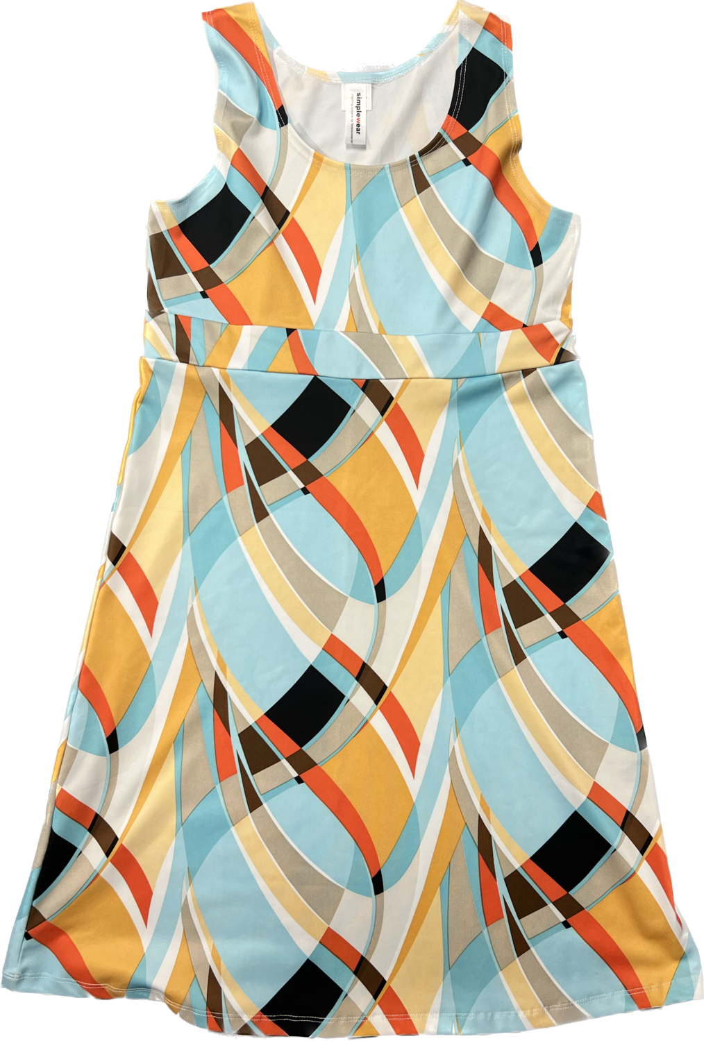 SIMPLEWEAR GEOMETRIC SKATER DRESS