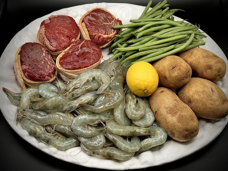 Surf &#39;N&#39; Turf Shrimp Kit for 4 (DELIVERY AUGUST 5TH)